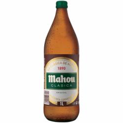 Cerveza Mahou Clásica botella 1 l.