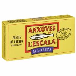Filetes de anchoa en aceite de oliva Anxoves de L ́Escala 30 g.