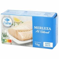 Merluza al natural Extra Carrefour 70 g.