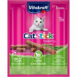 Snack stick mini pollo con hierba para gato adulto Cat Stick 3 ud.