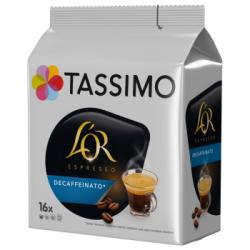 Café descafeinado en cápsulas L'Or Espresso Tassimo 16 unidades de 6,6 g.