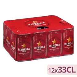 Cerveza Estrella Damm 12 latas X 330 ml