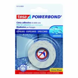 Cinta adhesiva doble cara espejos tesa powerbond 1,5mx19mm