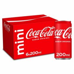 Coca Cola mini pack 6 latas 20 cl.