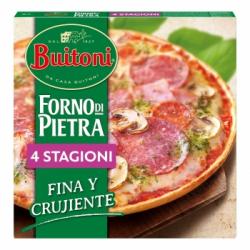 Pizza cuatro estaciones fina y crujiente Forno di Pietra Buitoni 355 g.