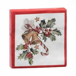 Servilleta papel decoración Navidad Bosque Verde