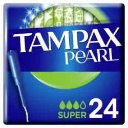 Tampones super Pearl Tampax 24 ud.