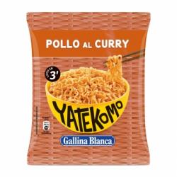 Fideos orientales de pollo al curry Yatekomo Gallina Blanca 82 g.