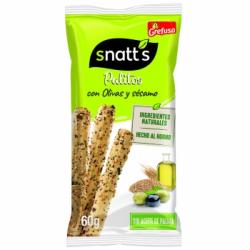 Palitos de trigo con olivas Grefusa Snatt's sin aceite de palma 60 g.