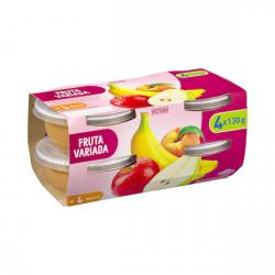 Papilla fruta variada +4 meses Hacendado 4 tarritos X 0.13 kg