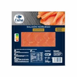 Salmón ahumado noruego Extra Carrefour 200 g.