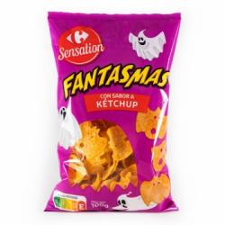 Aperitivo de patata sabor ketchup Fantasmas Sensation Carrefour 100 g.