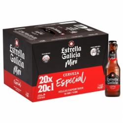 Cerveza Estrella Galicia especial mini pack 20 botellas 20 cl.