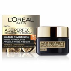 Crema facial regeneradora SPF30 con complejo antioxidante Age Perfect Renacimiento Celular L'Oréal Paris 50 ml.