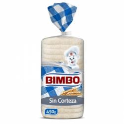 Pan de molde sin corteza Bimbo 450 g.