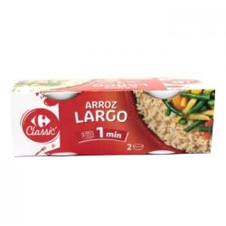 Arroz largo cocido Classic Carrefour sin gluten pack de 2 unidades de 125 g.