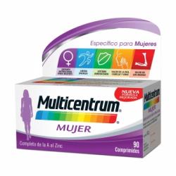 Multivitamínico y multimineral Mujer Multicentrum 90 comprimidos.