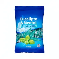 Caramelos sabor eucalipto y mentol Hacendado extra forte Paquete 0.15 kg