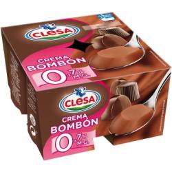 Crema bombón 0,7% materia grasa Clesa sin gluten pack de 4 unidades de 125 g.