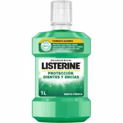 Enjuague bucal protección dientes y encías menta fresca Listerine 1 l.