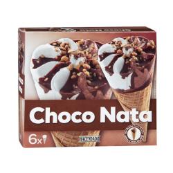 Helado cucurucho choco nata Hacendado Caja 720 ml