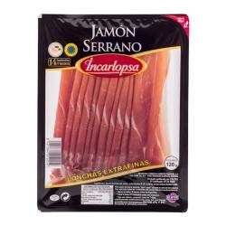 Jamón serrano Incarlopsa lonchas extrafinas Paquete 0.12 kg