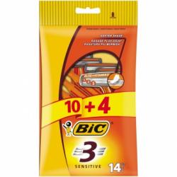 Maquinillas desechables Sensitive 3 Bic 10 ud.