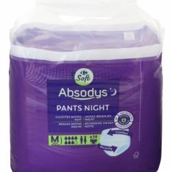 Pants para incontinencia medium noche Absodys Carrefour 14 ud.