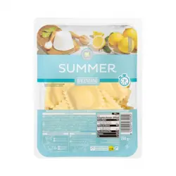 Pasta fresca ravioli ricotta y limón Summer Hacendado Bandeja 0.25 kg