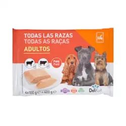 Paté perro adulto Delikuit con ternera y cordero Paquete 0.4 kg