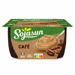 Postre de soja sabor café Sojasun pack de 4 unidades de 100 g.