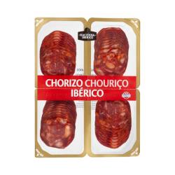 Chorizo ibérico La Hacienda del ibérico lonchas 4 paquetes X 0.03125 kg