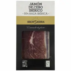 Estuche de Jamón de Cebo Ibérico 50% Raza Ibérica sin gluten y sin lactosa 3 sobres de 60 g