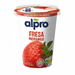 Preparado de soja sabor fresa Alpro sin gluten y sin lactosa 400 g.