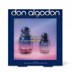 Set de Perfume Don Algodón Mujer: Agua de perfume 100 ml y Agua de perfume 30 ml.