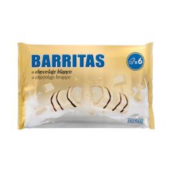 Barritas de barquillo Hacendado bañadas de chocolate blanco Paquete 0.135 kg