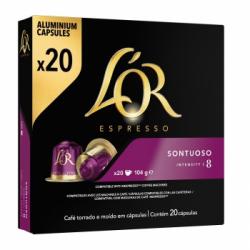 Café sontuoso en cápsulas L'Or Espresso compatible con Nespresso 20 unidades de 5,2 g.