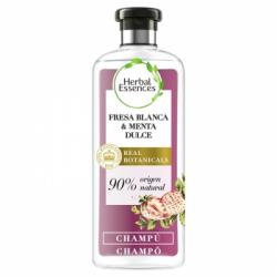 Champú purificante con fresa blanca y menta dulce para cabello graso bío:renew Herbal Essences 400 ml.