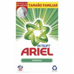 Detergente en polvo Original Ariel 80 lavados.