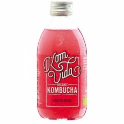 Kombucha de frutos rojos ecológico Komvida sin gluten botella 25 cl.