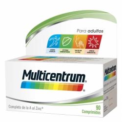 Multivitamínico y multimineral adulto Multicentrum 90 comprimidos.