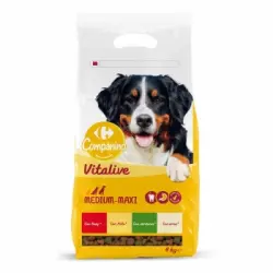 Pienso con carne, arroz y verduras para perros mediano y grandes Carrefour 4 kg