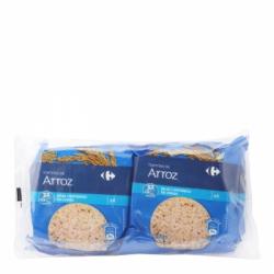 Tortitas de arroz Carrefour pack de 4 unidades de 33 g.