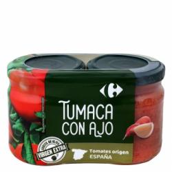 Tumaca con ajo y aceite de oliva Carrefour 370 g.