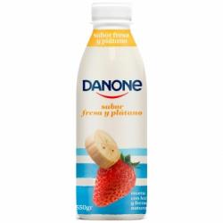 Yogur líquido de fresa y plátano Danone 550 g.