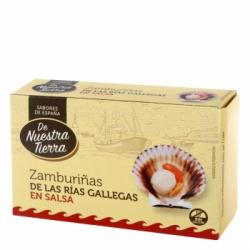 Zamburiñas de las rías gallegas en salsa De Nuestra Tierra sin gluten 65 g.