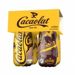 Batido de cacao Original Cacaolat sin gluten pack de 4 botellas de 200 ml.