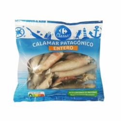 Calamar patagónico entero congelado Classic ́ Carrefour 510 g.