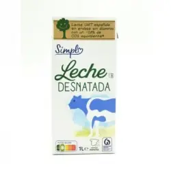 Leche desnatada Simpl 1 l.