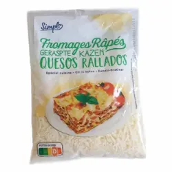 Queso rallado mix Simpl 200 g.